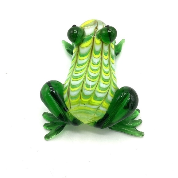 Handmade Glass Frog Trinket Figurine - Picture 7 of 11